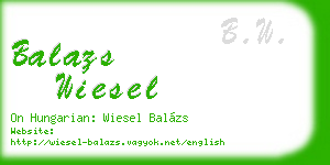 balazs wiesel business card